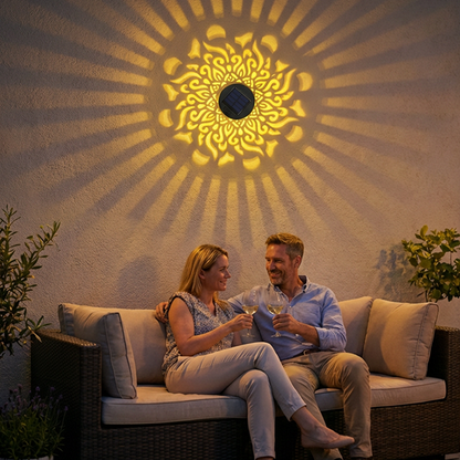 🌀💥Limited Sale -Buy 1 Get 1 Free🌞💡Solar Mandala Wall Light Outdoor Garden Fence Projector Lamp Patio Ambient Decor